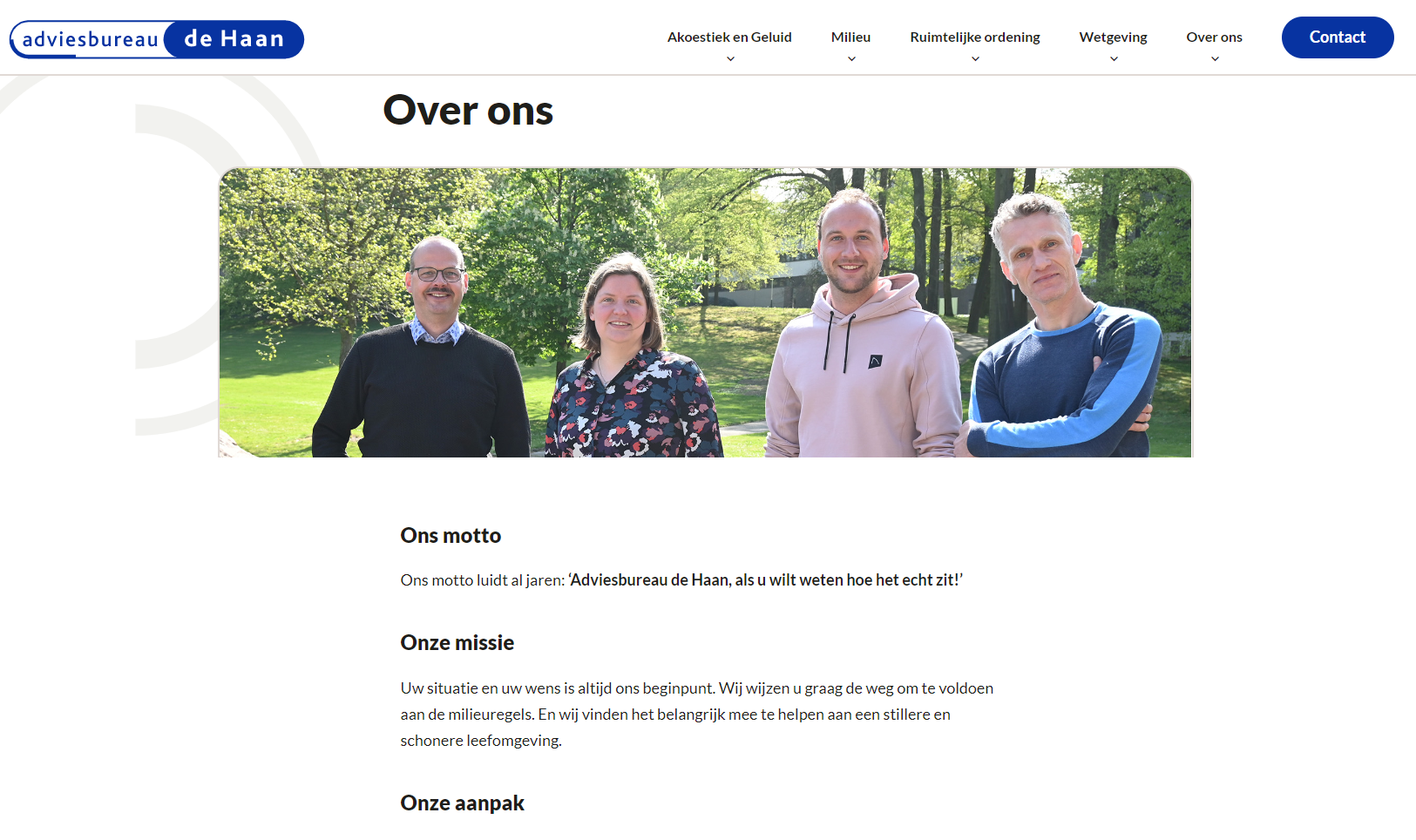 Nieuwe website van Adviesburea de Haan